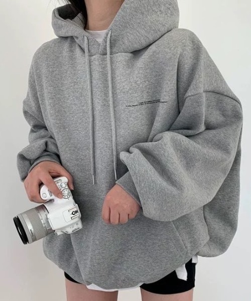ampm(エーエムピーエム)の「ムーンプリント オーバーサイズパーカー/フーディ/スウェット(パーカー・レディース・ブラック/グレー・L/M)」の10枚目の写真