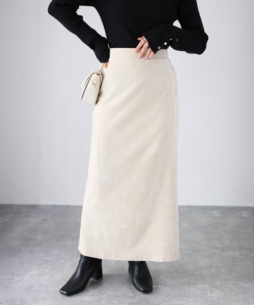 Riberry（リベリー）の「ベロアナローロングスカート（スカート・レディース・アイボリー/ブラウン/チャコールグレー/ブラック・MEDIUM）」の7枚目の写真