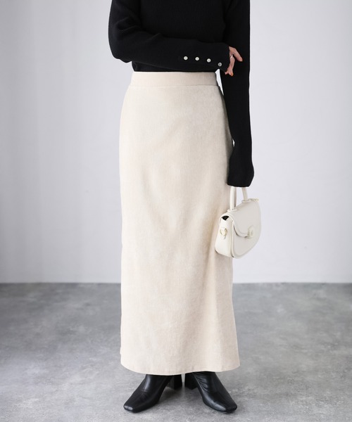 Riberry（リベリー）の「ベロアナローロングスカート（スカート・レディース・アイボリー/ブラウン/チャコールグレー/ブラック・MEDIUM）」の22枚目の写真