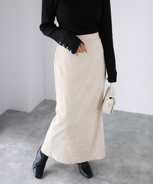 Riberry（リベリー）の「ベロアナローロングスカート（スカート・レディース・アイボリー/ブラウン/チャコールグレー/ブラック・MEDIUM）」の20枚目の写真