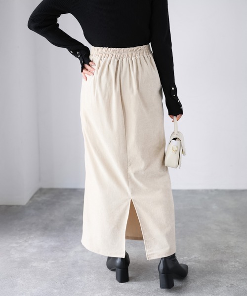 Riberry（リベリー）の「ベロアナローロングスカート（スカート・レディース・アイボリー/ブラウン/チャコールグレー/ブラック・MEDIUM）」の10枚目の写真