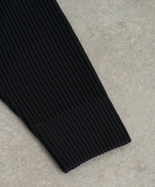 新作》ウールリブジップドライバーズニット ｜ストレッチ性/防寒/冬服