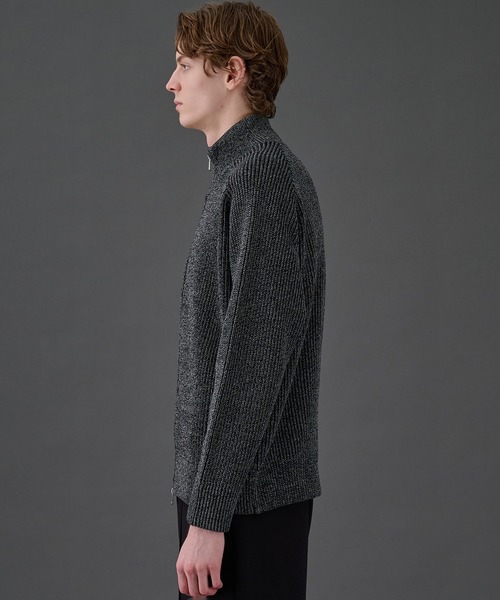 新作》ウールリブジップドライバーズニット ｜ストレッチ性/防寒/冬服