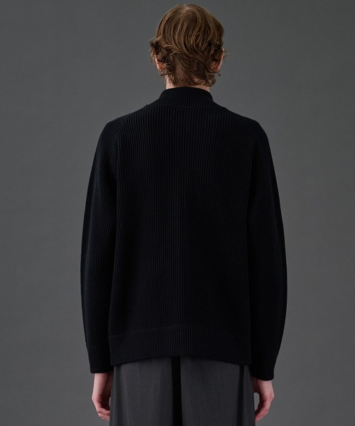 新作》ウールリブジップドライバーズニット ｜ストレッチ性/防寒/冬服