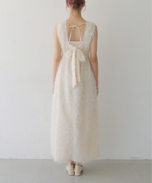 CLEIO（クレイオ）の「【CLEIO】バックリボンフリンジワンピース BACK RIBBON FRINGE DRESS/980-14614（ワンピース・レディース・アイボリー/ブラック・FREE）」の19枚目の写真