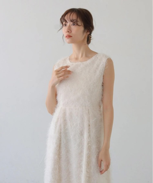 CLEIO（クレイオ）の「【CLEIO】バックリボンフリンジワンピース BACK RIBBON FRINGE DRESS/980-14614（ワンピース・レディース・アイボリー/ブラック・FREE）」の9枚目の写真