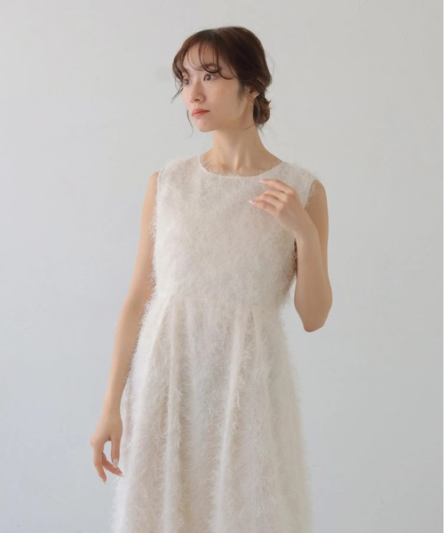 CLEIO（クレイオ）の「【CLEIO】バックリボンフリンジワンピース BACK RIBBON FRINGE DRESS/980-14614（ワンピース・レディース・アイボリー/ブラック・FREE）」の8枚目の写真