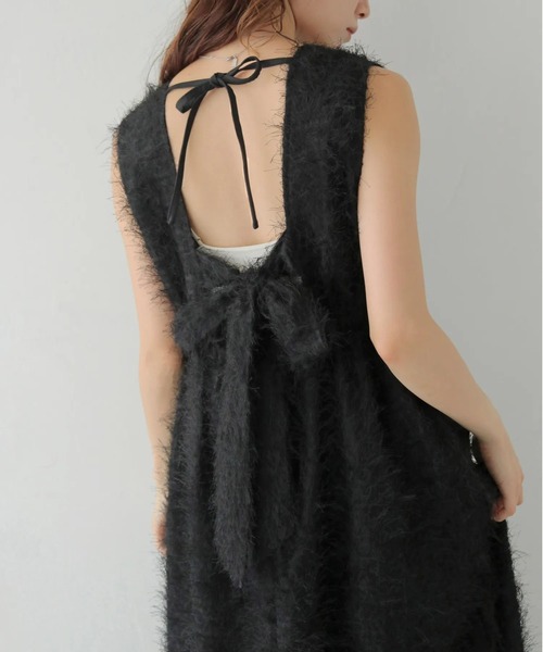CLEIO（クレイオ）の「【CLEIO】バックリボンフリンジワンピース BACK RIBBON FRINGE DRESS/980-14614（ワンピース・レディース・アイボリー/ブラック・FREE）」の17枚目の写真