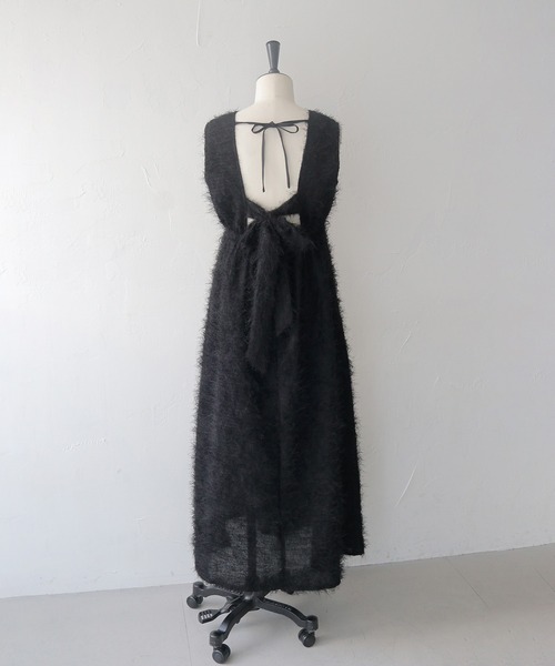 CLEIO（クレイオ）の「【CLEIO】バックリボンフリンジワンピース BACK RIBBON FRINGE DRESS/980-14614（ワンピース・レディース・アイボリー/ブラック・FREE）」の15枚目の写真