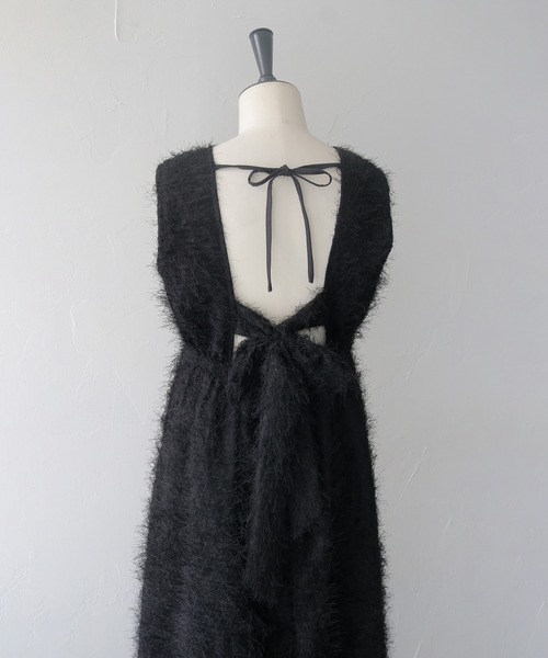 CLEIO（クレイオ）の「【CLEIO】バックリボンフリンジワンピース BACK RIBBON FRINGE DRESS/980-14614（ワンピース・レディース・アイボリー/ブラック・FREE）」の12枚目の写真