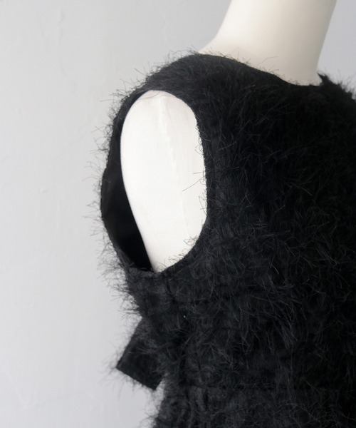 CLEIO（クレイオ）の「【CLEIO】バックリボンフリンジワンピース BACK RIBBON FRINGE DRESS/980-14614（ワンピース・レディース・アイボリー/ブラック・FREE）」の13枚目の写真