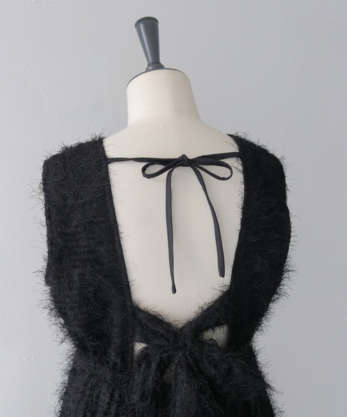 CLEIO（クレイオ）の「【CLEIO】バックリボンフリンジワンピース BACK RIBBON FRINGE DRESS/980-14614（ワンピース・レディース・アイボリー/ブラック・FREE）」の14枚目の写真