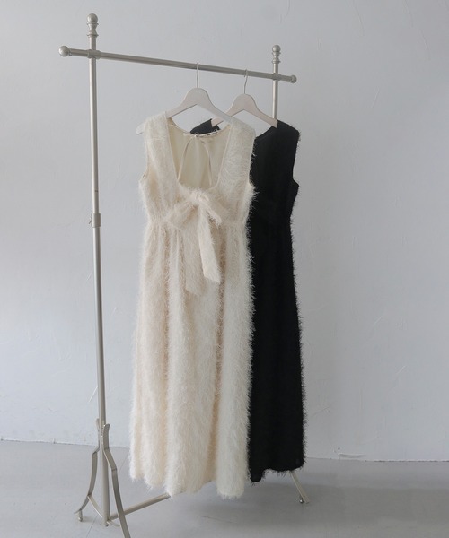 CLEIO（クレイオ）の「【CLEIO】バックリボンフリンジワンピース BACK RIBBON FRINGE DRESS/980-14614（ワンピース・レディース・アイボリー/ブラック・FREE）」の20枚目の写真