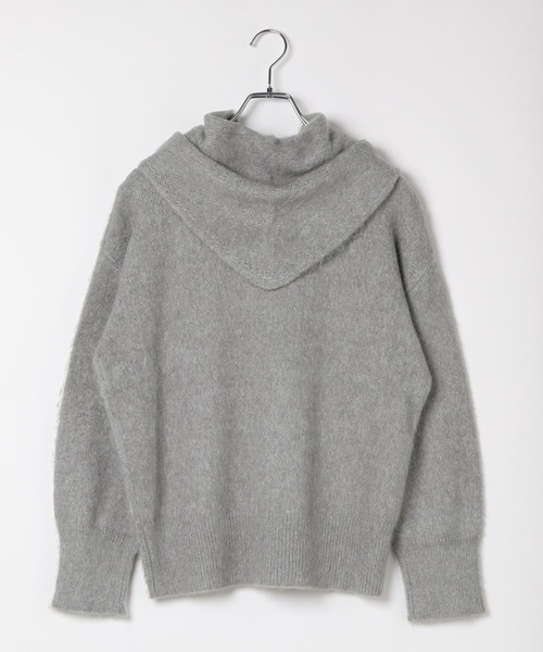 LEPSIM（レプシィム）の「5ゲージスカーフセットプルオーバー　603982（ニット/セーター・レディース・ダークブラウン/チャコールグレー/グレー・FREE）」の4枚目の写真