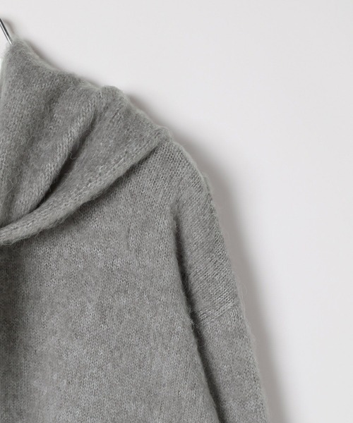 LEPSIM（レプシィム）の「5ゲージスカーフセットプルオーバー　603982（ニット/セーター・レディース・ダークブラウン/チャコールグレー/グレー・FREE）」の6枚目の写真