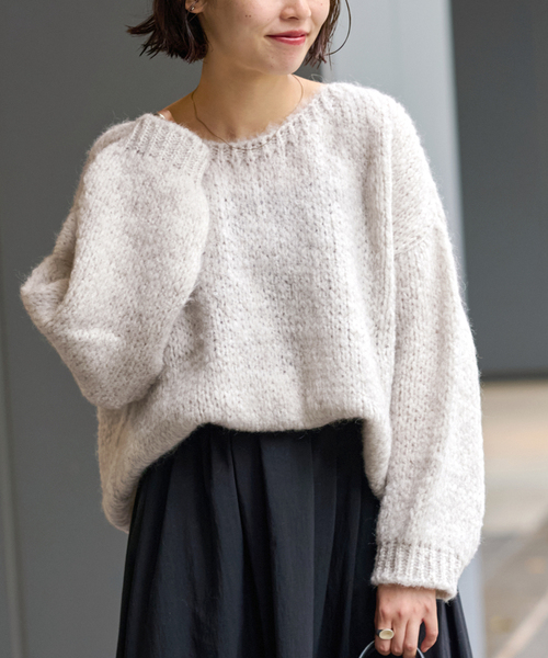 TRICOTS JEAN MARC(トリコットジーンマルク)の「《追加》【TRICOTS JEANMARC/トリコ・ジャンマルク】 ニットプルオーバー(ニット/セーター・レディース・ブルー/ライトグレー/ブラウン/ピンク・FREE)」の11枚目の写真