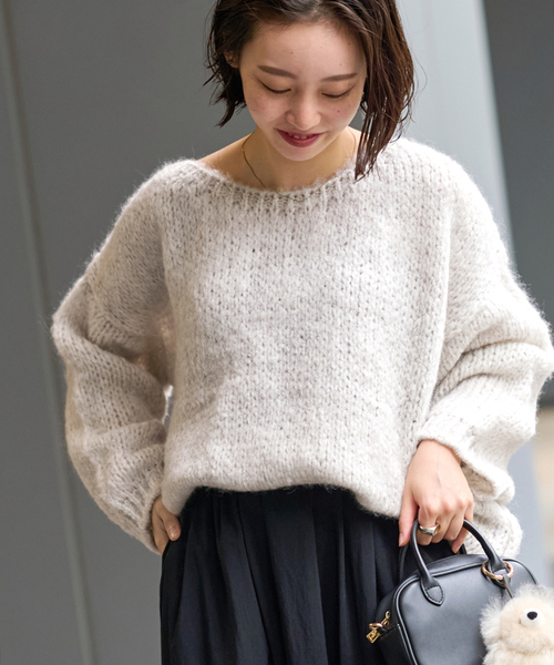 TRICOTS JEAN MARC(トリコットジーンマルク)の「《追加》【TRICOTS JEANMARC/トリコ・ジャンマルク】 ニットプルオーバー(ニット/セーター・レディース・ブルー/ライトグレー/ブラウン/ピンク・FREE)」の6枚目の写真