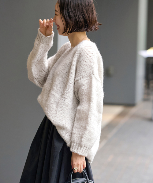 TRICOTS JEAN MARC(トリコットジーンマルク)の「《追加》【TRICOTS JEANMARC/トリコ・ジャンマルク】 ニットプルオーバー(ニット/セーター・レディース・ブルー/ライトグレー/ブラウン/ピンク・FREE)」の12枚目の写真