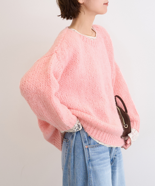 TRICOTS JEAN MARC(トリコットジーンマルク)の「《追加》【TRICOTS JEANMARC/トリコ・ジャンマルク】 ニットプルオーバー(ニット/セーター・レディース・ブルー/ライトグレー/ブラウン/ピンク・FREE)」の8枚目の写真