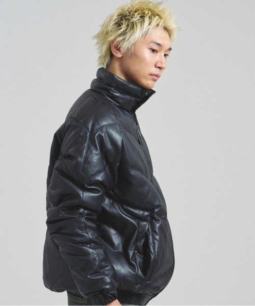 FIRST DOWN(ファーストダウン)の「FDU/RITZ- PU Leather V-Down JKT SMU(その他アウター・メンズ・ブラック・M/L/XL)」の3枚目の写真