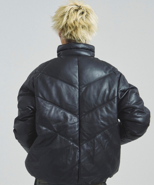 FIRST DOWN(ファーストダウン)の「FDU/RITZ- PU Leather V-Down JKT SMU(その他アウター・メンズ・ブラック・M/L/XL)」の5枚目の写真