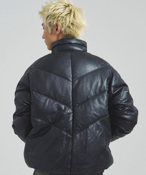 FIRST DOWN(ファーストダウン)の「FDU/RITZ- PU Leather V-Down JKT SMU(その他アウター・メンズ・ブラック・M/L/XL)」の6枚目の写真