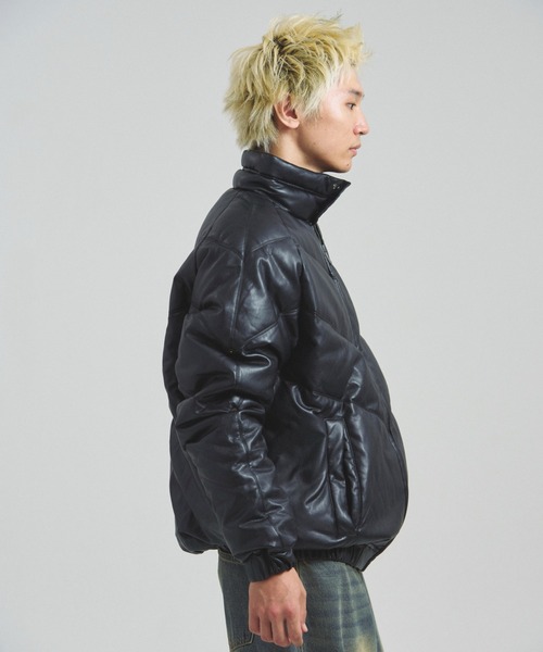 FIRST DOWN(ファーストダウン)の「FDU/RITZ- PU Leather V-Down JKT SMU(その他アウター・メンズ・ブラック・M/L/XL)」の8枚目の写真