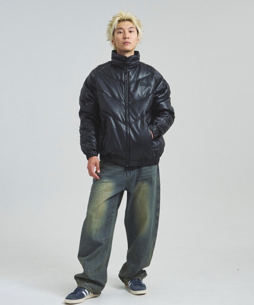 FIRST DOWN(ファーストダウン)の「FDU/RITZ- PU Leather V-Down JKT SMU(その他アウター・メンズ・ブラック・M/L/XL)」の10枚目の写真