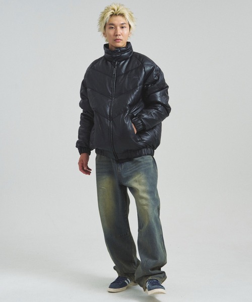 FIRST DOWN(ファーストダウン)の「FDU/RITZ- PU Leather V-Down JKT SMU(その他アウター・メンズ・ブラック・M/L/XL)」の11枚目の写真