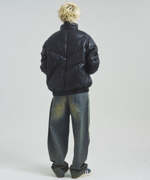 FIRST DOWN(ファーストダウン)の「FDU/RITZ- PU Leather V-Down JKT SMU(その他アウター・メンズ・ブラック・M/L/XL)」の16枚目の写真