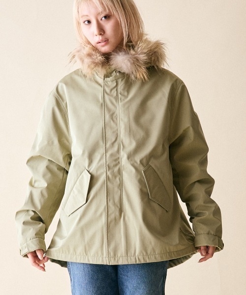 rehacer(レアセル)の「rehacer : Liner Shorty Mods Coat / ライナー ショーティー モッズコート(モッズコート・レディース・カーキ/ネイビー・SMALL)」の3枚目の写真