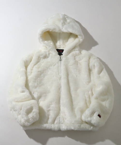 FUBU/フブ】 Faux Far Hooded Jacket / フォウ ファー フーデッド