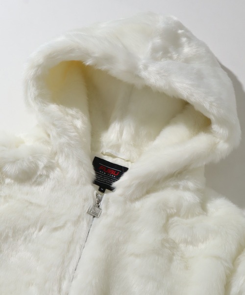 セール】【FUBU/フブ】 Faux Far Hooded Jacket / フォウ ファー