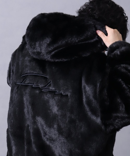 セール】【FUBU/フブ】 Faux Far Hooded Jacket / フォウ ファー