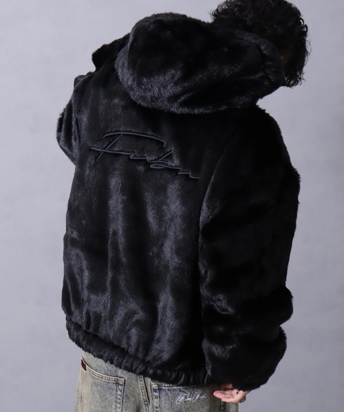 セール】【FUBU/フブ】 Faux Far Hooded Jacket / フォウ ファー
