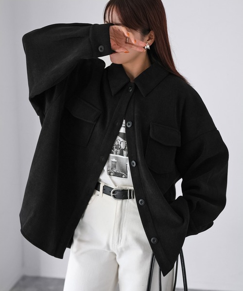 セール】コーデュロイボンディングシャツジャケット（その他アウター