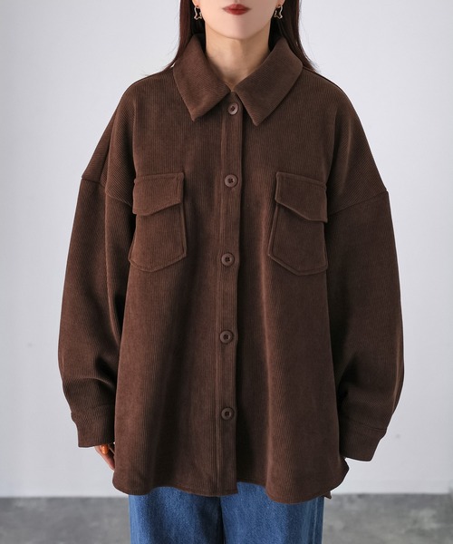 セール】コーデュロイボンディングシャツジャケット（その他アウター