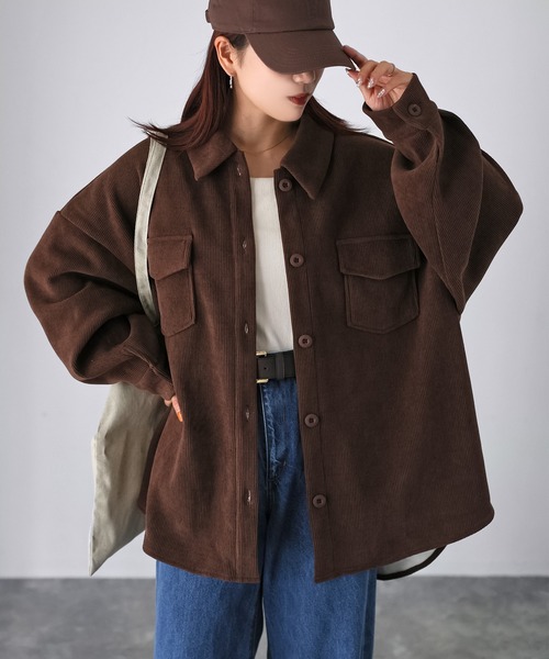 セール】コーデュロイボンディングシャツジャケット（その他アウター