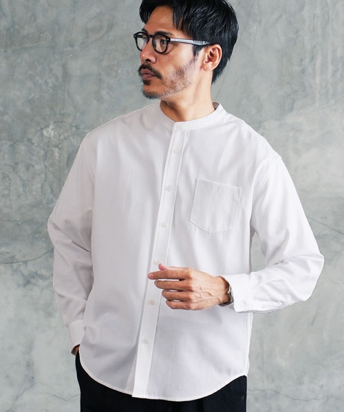 jiggys shop(ジギーズショップ)の「バンドカラー オックスフォードシャツ(シャツ/ブラウス・メンズ・ブルー/ホワイト・X-LARGE/LARGE/MEDIUM)」の17枚目の写真
