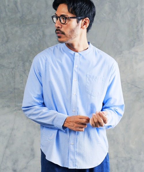 jiggys shop(ジギーズショップ)の「バンドカラー オックスフォードシャツ(シャツ/ブラウス・メンズ・ブルー/ホワイト・X-LARGE/LARGE/MEDIUM)」の21枚目の写真