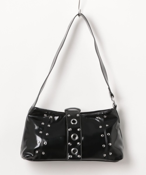 apres jour mignon(アプレジュールミニョン)の「【apresjour mignon×ARIAZ】スタッズスクエアハンドバッグ(ハンドバッグ・レディース・オフホワイト/ブラック/ボルドー・ONESIZE)」の5枚目の写真