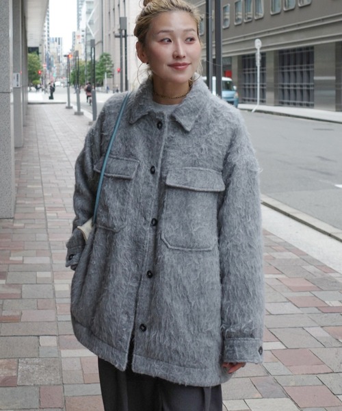 Hideka Original】シャギーCPOシャツジャケット / アウター ブルゾン