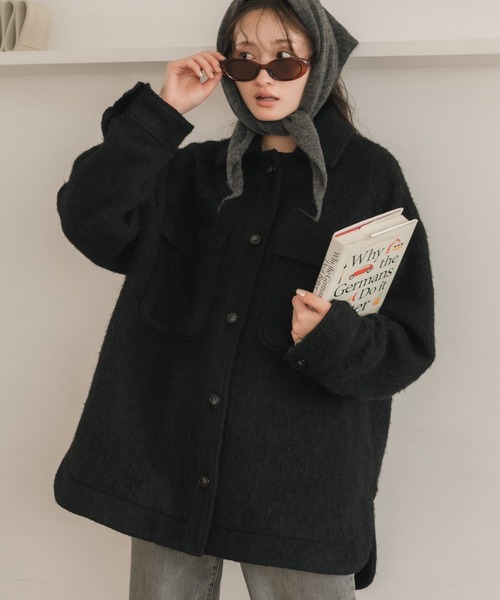 HEILIS Hideka Original シャギーCPOシャツジャケット セール】【Hideka Original】シャギーCPOシャツジャケット / アウター