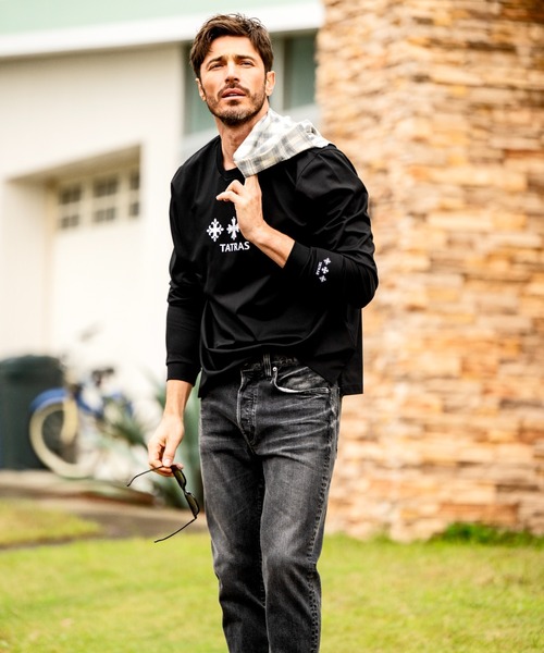 TATRAS（タトラス）の「TATRAS(タトラス) 【B'2nd Exclusive】EMILIO L/S TEE（Tシャツ/カットソー・メンズ・ホワイト/ブラック・1/2/3/4）」の9枚目の写真