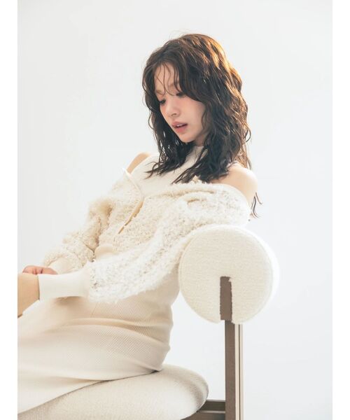 セール】ツイードニットカーデドッキングマーメイドニットワンピース