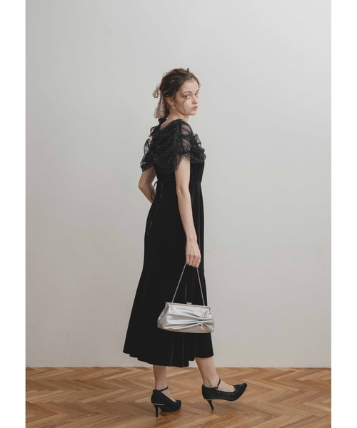 チュールケープデザインマーメイドドレス（ドレス）｜Dorry Doll