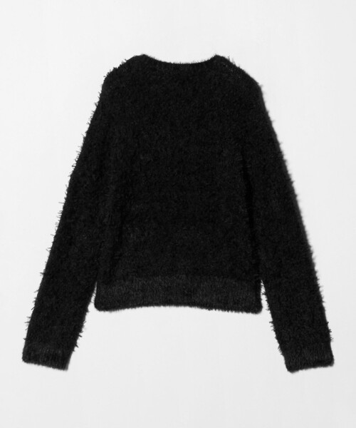 A DAY IN THE LIFE UNITED ARROWS(アデイインザライフユナイテッドアローズ)の「フェザー×チュール Vネックニット <A DAY IN THE LIFE>(ニット/セーター・レディース・オフホワイト/ブラック・FREE)」の9枚目の写真