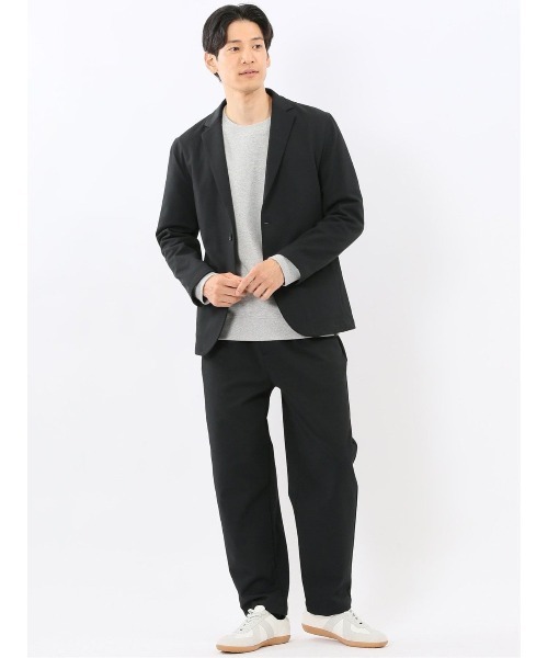 TAKA-Q(タカキュー)の「パンツ メンズ ストレッチ 裏起毛 ややゆったり トラウザー ワンタック テーパード イージー セットアップ可能(スウェットパンツ・メンズ・ブラック/ブラウン/ネイビー・LARGE/X-LARGE/MEDIUM)」の9枚目の写真
