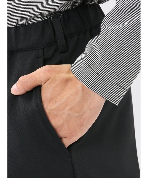 TAKA-Q(タカキュー)の「パンツ メンズ ストレッチ 裏起毛 ややゆったり トラウザー ワンタック テーパード イージー セットアップ可能(スウェットパンツ・メンズ・ブラック/ブラウン/ネイビー・LARGE/X-LARGE/MEDIUM)」の13枚目の写真