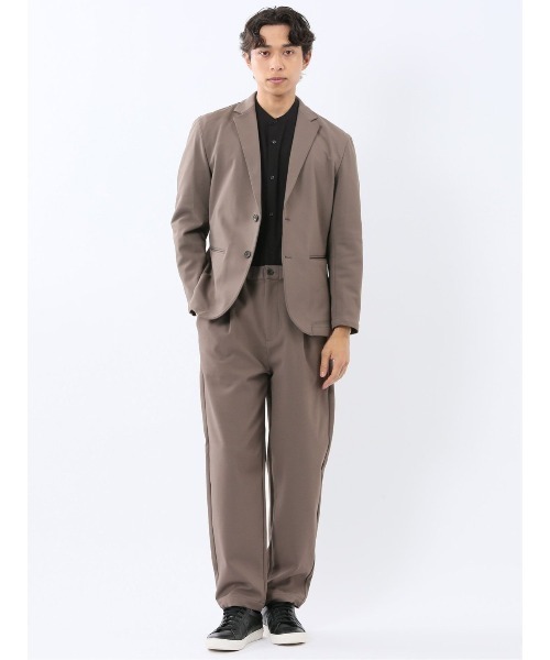 TAKA-Q(タカキュー)の「パンツ メンズ ストレッチ 裏起毛 ややゆったり トラウザー ワンタック テーパード イージー セットアップ可能(スウェットパンツ・メンズ・ブラック/ブラウン/ネイビー・LARGE/X-LARGE/MEDIUM)」の19枚目の写真